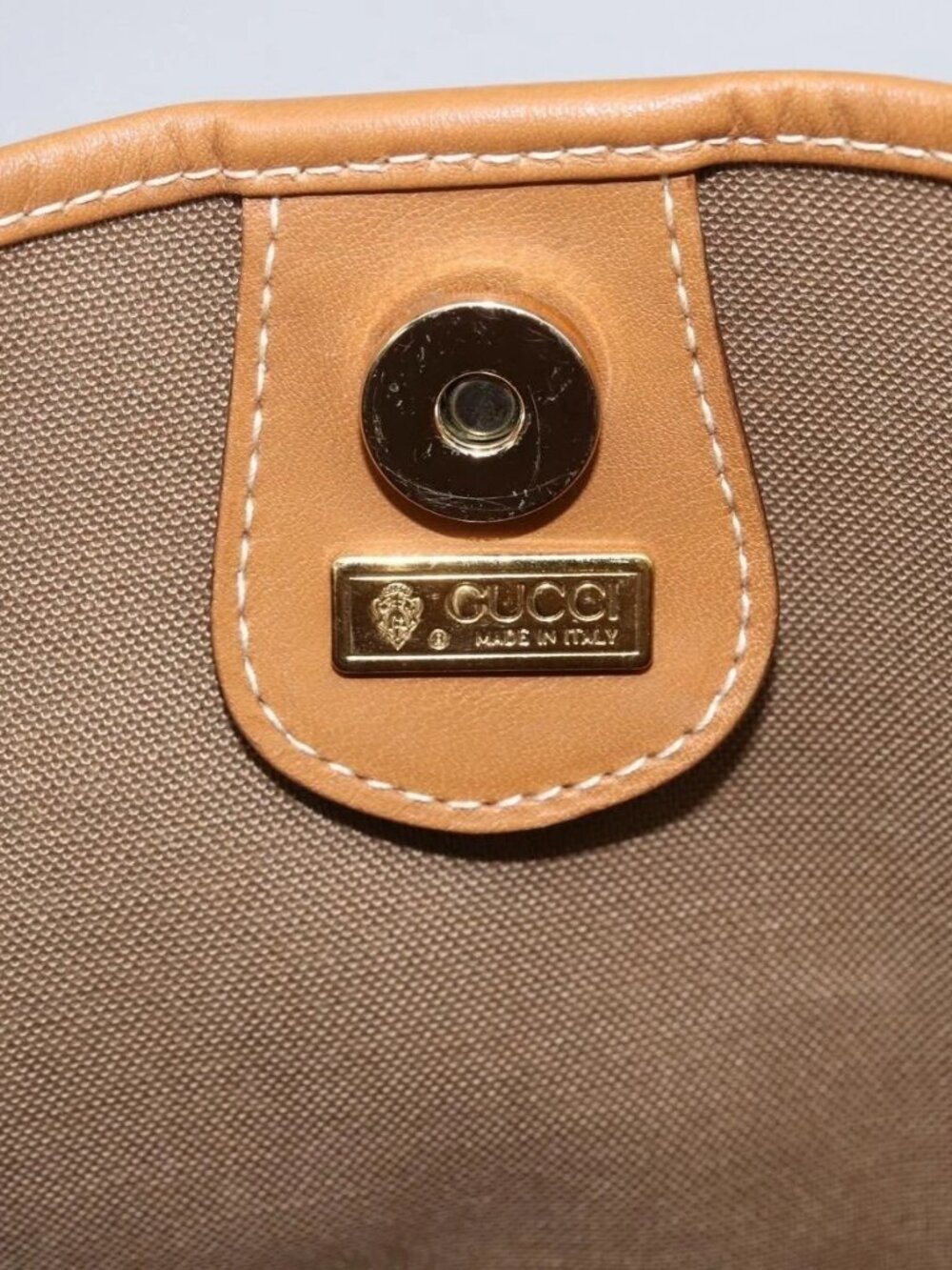 GUCCI Micro GG Supreme Tote Bag PVC Beige Gold 002 39 0054 Auth ep13221 - Picture 10 of 14